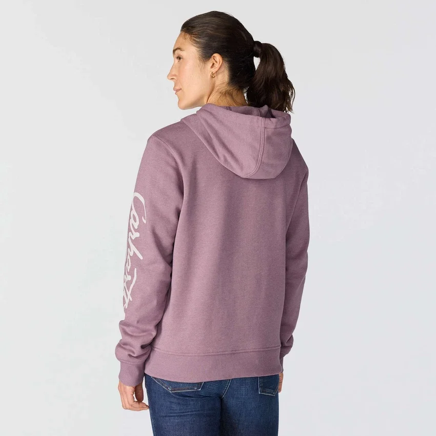 Sudadera con capucha y manguitos con logotipo «Sawyer Script» para mujer