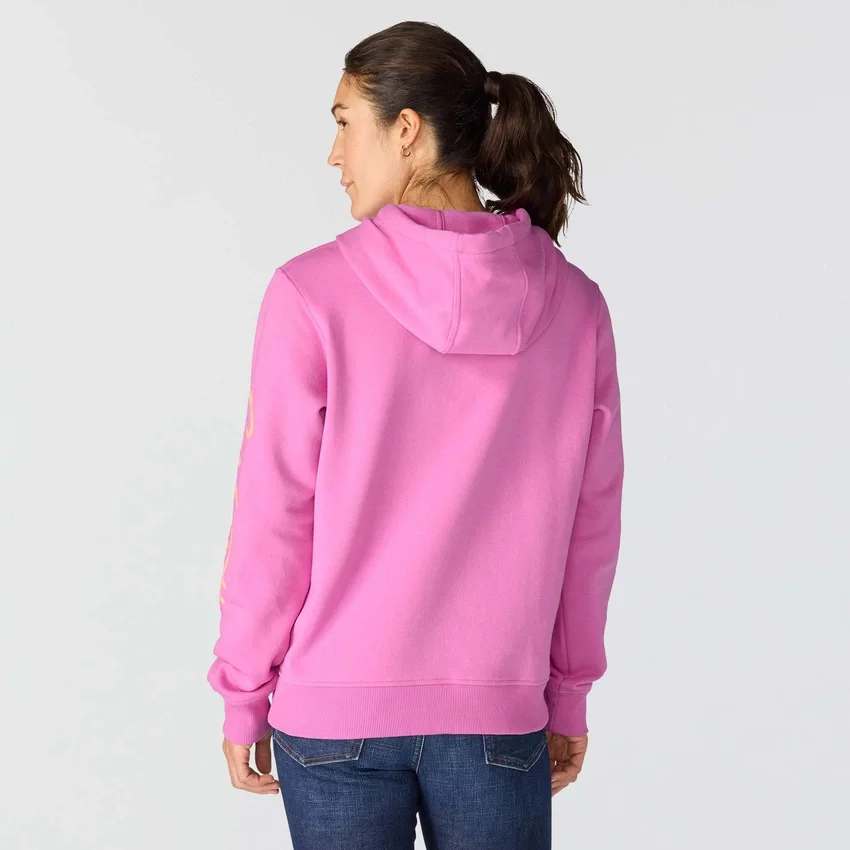Sudadera con capucha y manguitos con logotipo «Sawyer Script» para mujer