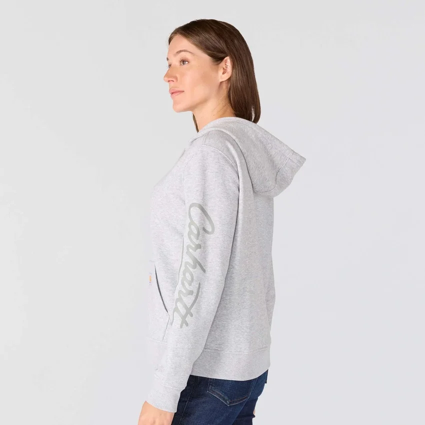 Sudadera con capucha y manguitos con logotipo «Sawyer Script» para mujer