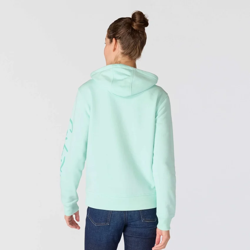 Sudadera con capucha y manguitos con logotipo «Sawyer Script» para mujer