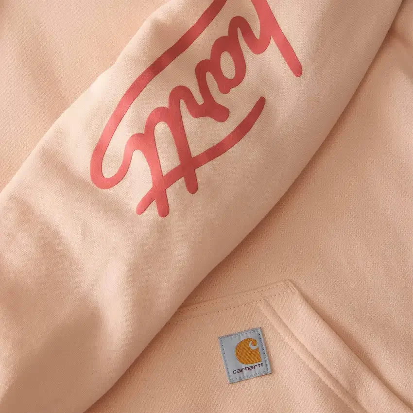 Sudadera con capucha y manguitos con logotipo «Sawyer Script» para mujer
