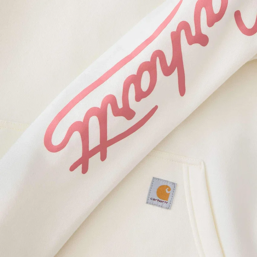 Sudadera con capucha y manguitos con logotipo «Sawyer Script» para mujer