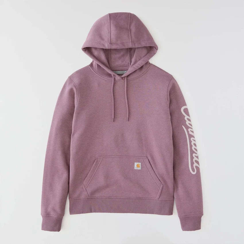 Sudadera con capucha y manguitos con logotipo «Sawyer Script» para mujer