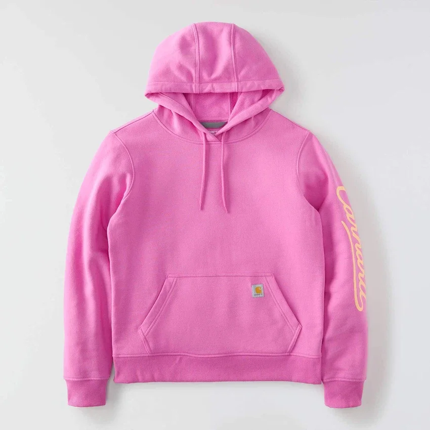 Sudadera con capucha y manguitos con logotipo «Sawyer Script» para mujer