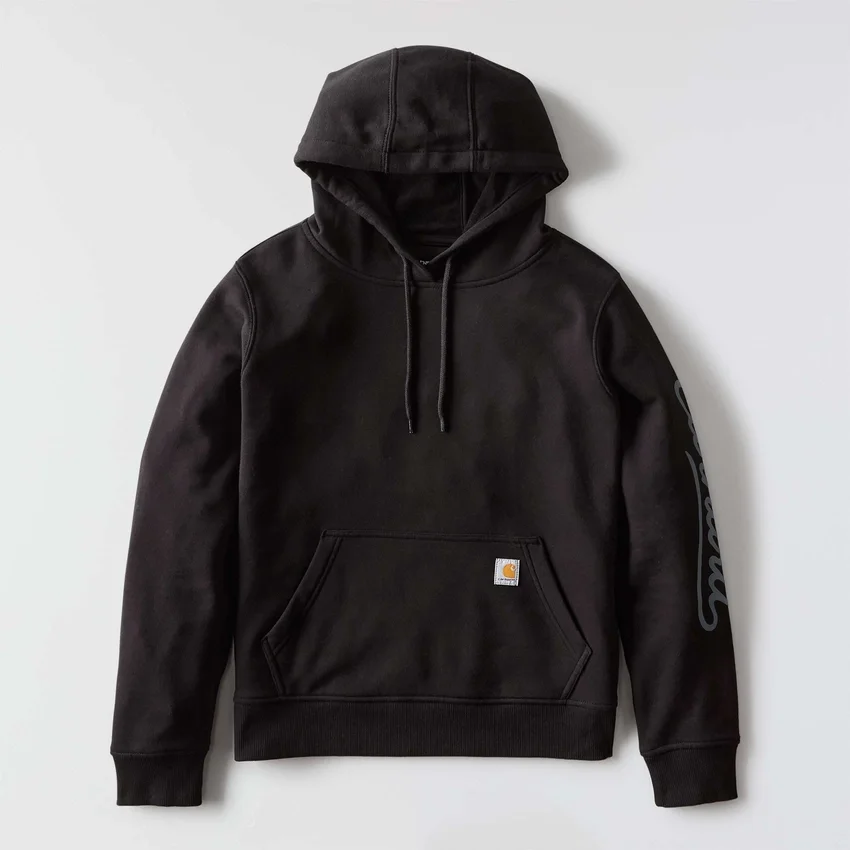 Sudadera con capucha y manguitos con logotipo «Sawyer Script» para mujer