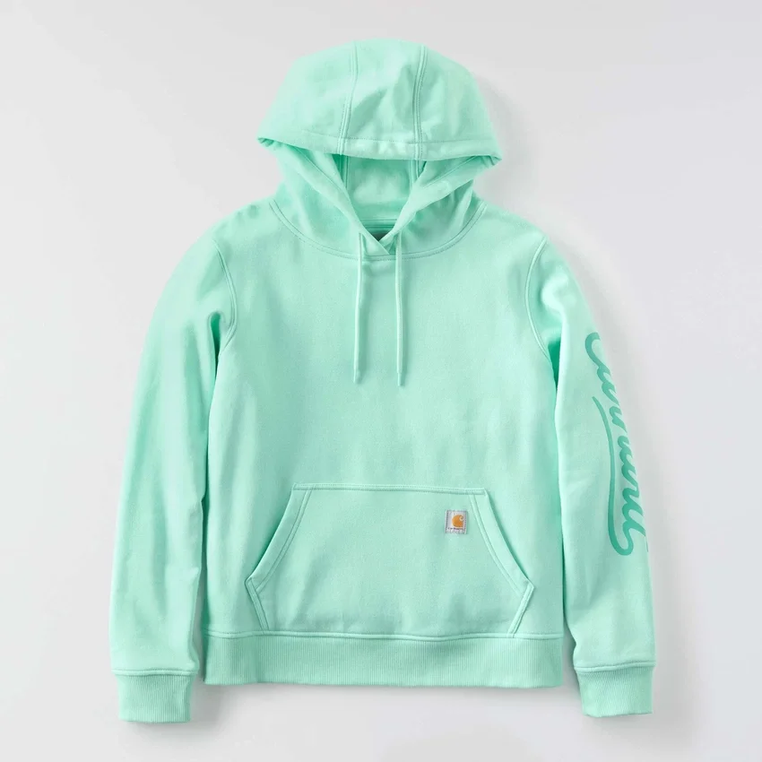 Sudadera con capucha y manguitos con logotipo «Sawyer Script» para mujer