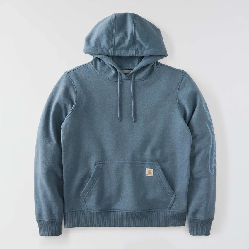 Sudadera con capucha y manguitos con logotipo «Sawyer Script» para mujer