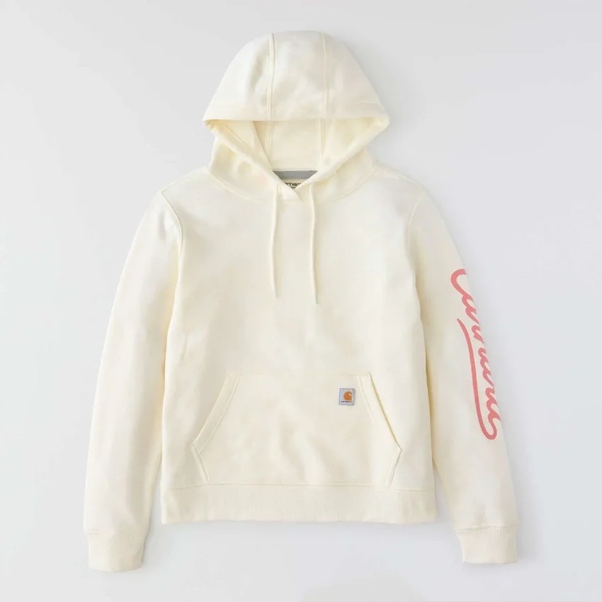 Sudadera con capucha y manguitos con logotipo «Sawyer Script» para mujer