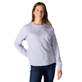 Sudadera de cuello redondo con estampado Carhartt 1889 de peso medio y corte holgado para mujer