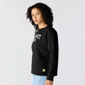 Sudadera de cuello redondo con estampado Carhartt 1889 de peso medio y corte holgado para mujer