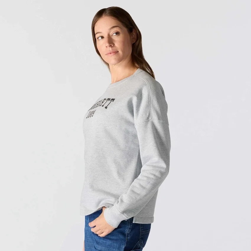Sudadera de cuello redondo con estampado Carhartt 1889 de peso medio y corte holgado para mujer