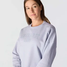 Sudadera de cuello redondo con estampado Carhartt 1889 de peso medio y corte holgado para mujer