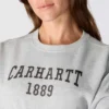 Sudadera de cuello redondo con estampado Carhartt 1889 de peso medio y corte holgado para mujer