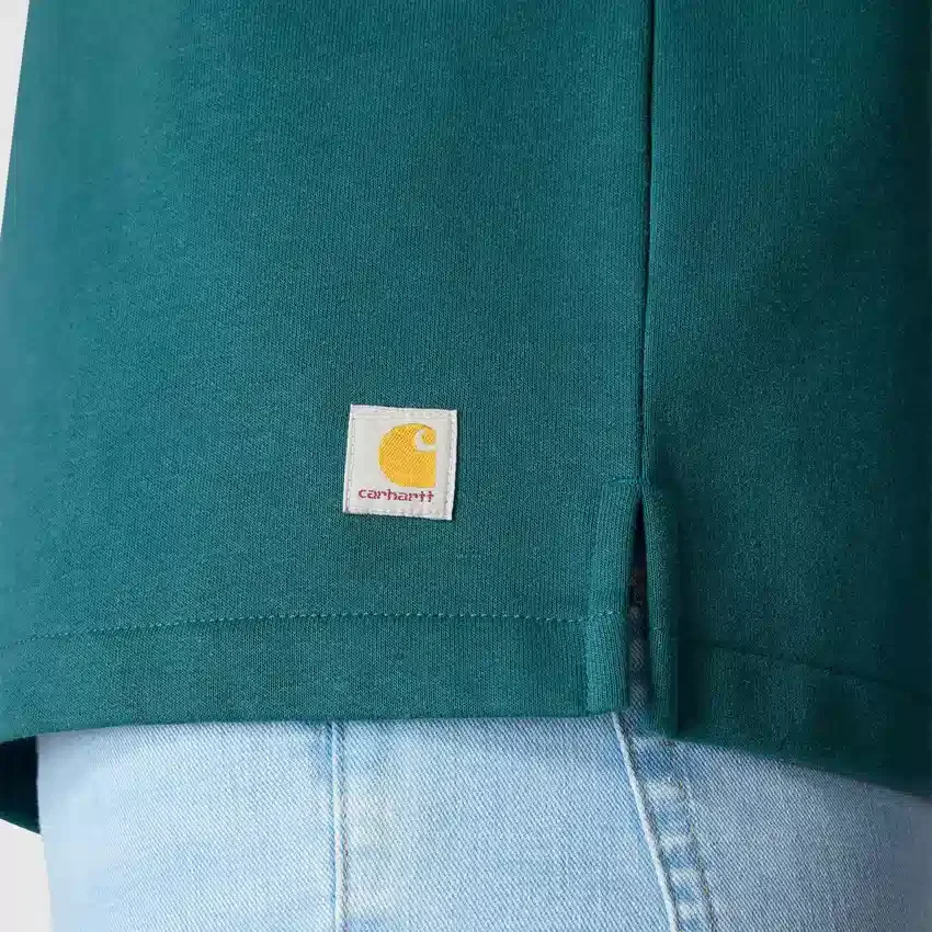 Sudadera de cuello redondo con estampado Carhartt 1889 de peso medio y corte holgado para mujer