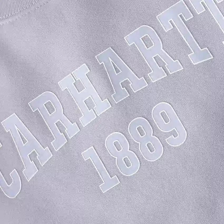 Sudadera de cuello redondo con estampado Carhartt 1889 de peso medio y corte holgado para mujer