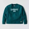 Sudadera de cuello redondo con estampado Carhartt 1889 de peso medio y corte holgado para mujer