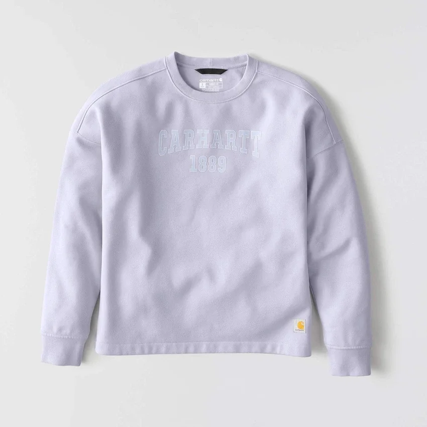 Sudadera de cuello redondo con estampado Carhartt 1889 de peso medio y corte holgado para mujer