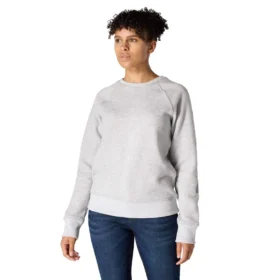 Sudadera de cuello redondo con estampado gráfico, corte holgado y peso medio para mujer