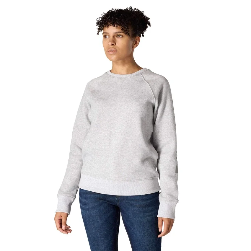 Sudadera de cuello redondo con estampado gráfico, corte holgado y peso medio para mujer