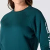 Sudadera de cuello redondo con estampado gráfico, corte holgado y peso medio para mujer