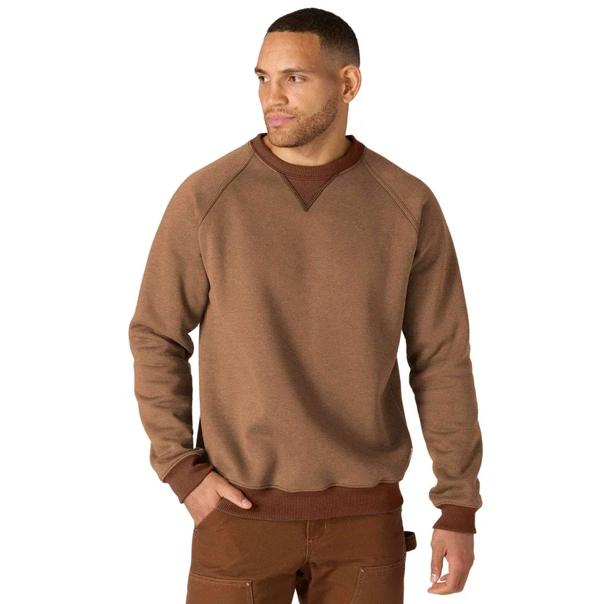 Sudadera de cuello redondo de forro polar grueso de la serie Crafted para hombre