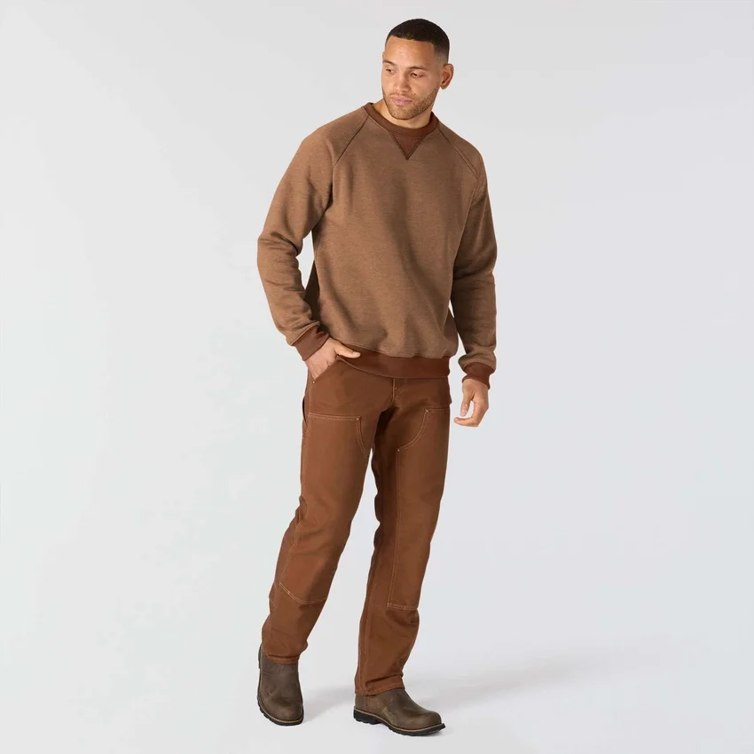 Sudadera de cuello redondo de forro polar grueso de la serie Crafted para hombre