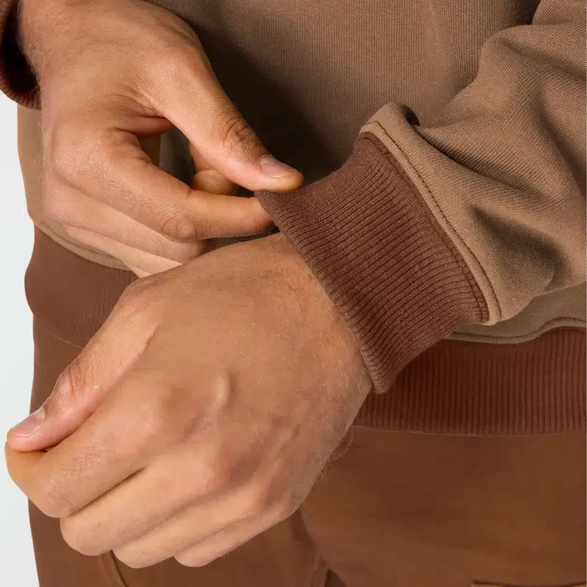 Sudadera de cuello redondo de forro polar grueso de la serie Crafted para hombre