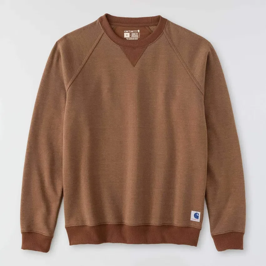 Sudadera de cuello redondo de forro polar grueso de la serie Crafted para hombre