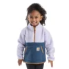 Sudadera de felpa de manguitos largos con cremallera de un cuarto para niñas (niños pequeños/niños/jóvenes)