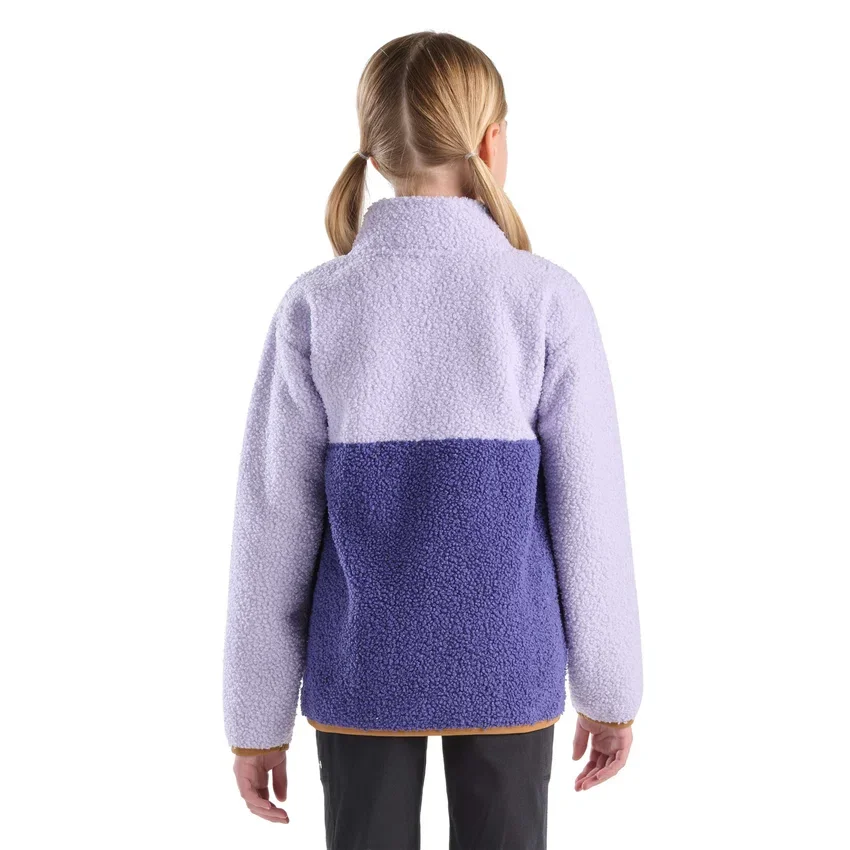 Sudadera de felpa de manguitos largos con cremallera de un cuarto para niñas (niños pequeños/niños/jóvenes)