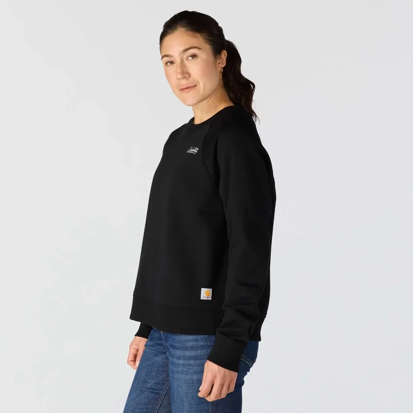 Sudadera de jerséu de cuello redondo de corte holgado Sawyer para mujer