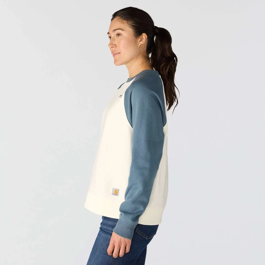 Sudadera de jerséu de cuello redondo de corte holgado Sawyer para mujer