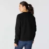 Sudadera de jerséu de cuello redondo de corte holgado Sawyer para mujer