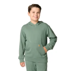 Sudadera de manguitos largos para niño, teñida en prenda y rediseñada (niños/jóvenes)