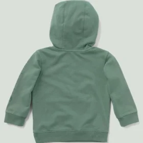 Sudadera de manguitos largos para niños con medio cremallero, teñida en prenda y rediseñada  (Bebés/Niños pequeños)