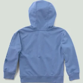 Sudadera de manguitos largos para niños con medio cremallero, teñida en prenda y rediseñada  (Bebés/Niños pequeños)
