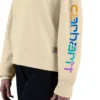 Sudadera ligera de Tencel para mujer, de corte holgado y con manguitos estampados