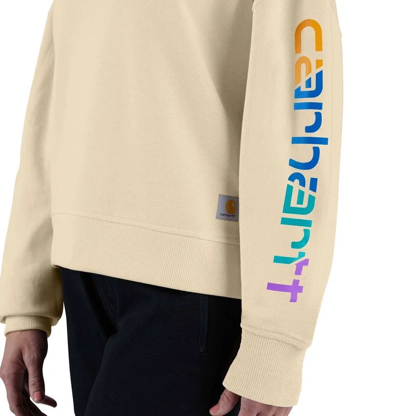 Sudadera ligera de Tencel para mujer, de corte holgado y con manguitos estampados