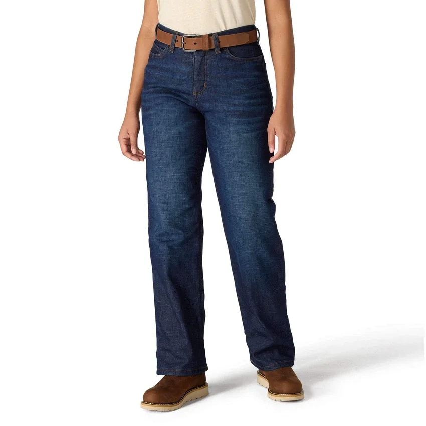 Vaqueros de talle medio con forro polar para mujer, modelo Carpenter