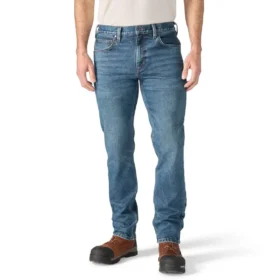 Vaqueros de trabajo para hombre, ajustados y cónicos, con tejido Rugged Flex