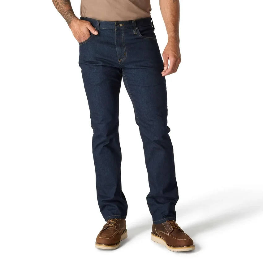 Vaqueros de trabajo para hombre, ajustados y cónicos, con tejido Rugged Flex