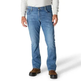 Vaqueros de trabajo para hombre de corte holgado y campana, resistentes al fuego, con tecnología Rugged Flex