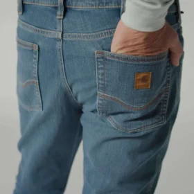 Vaqueros de trabajo para hombre de corte holgado y campana, resistentes al fuego, con tecnología Rugged Flex