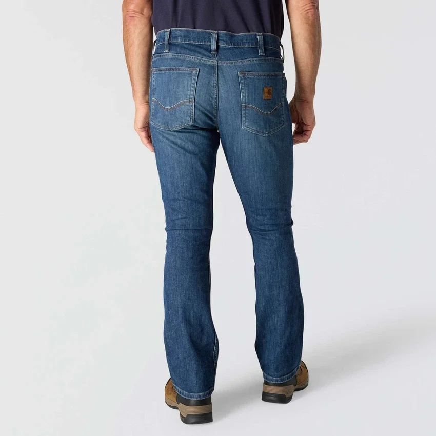 Vaqueros de trabajo para hombre de corte holgado y campana, resistentes al fuego, con tecnología Rugged Flex