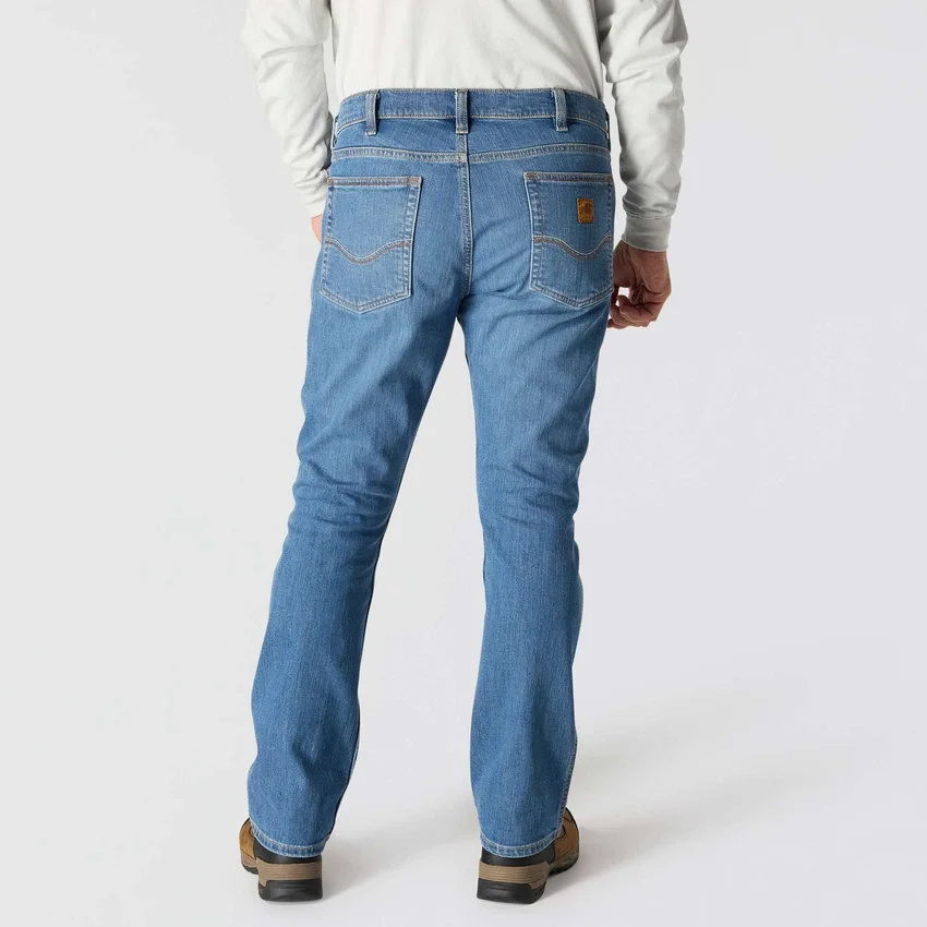Vaqueros de trabajo para hombre de corte holgado y campana, resistentes al fuego, con tecnología Rugged Flex
