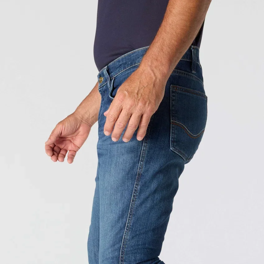 Vaqueros de trabajo para hombre de corte holgado y campana, resistentes al fuego, con tecnología Rugged Flex
