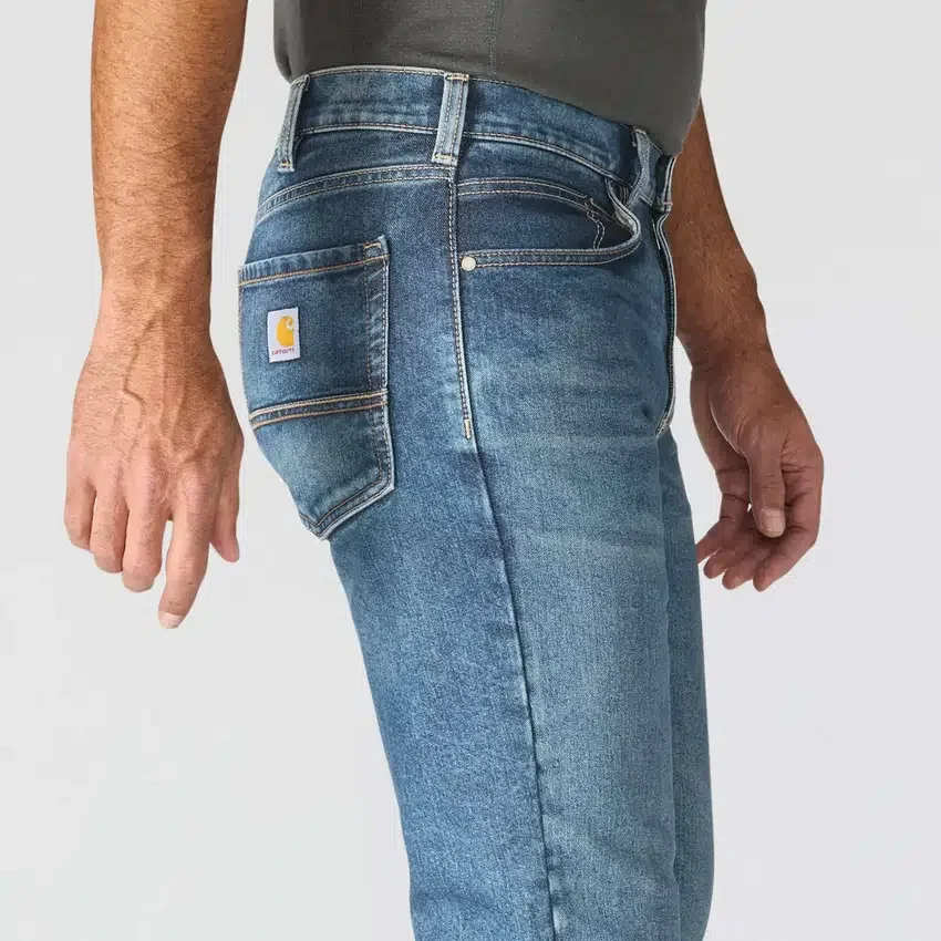 Vaqueros de trabajo rectos, holgados y resistentes «Rugged Flex» para hombre