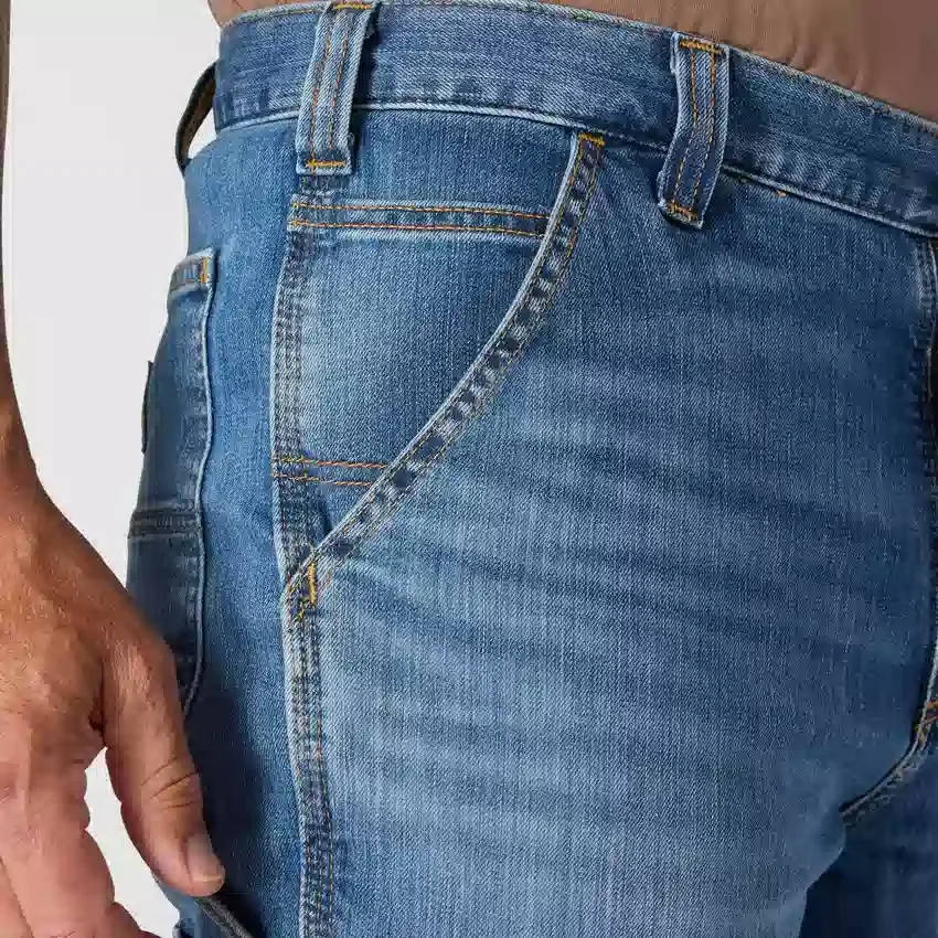 Vaqueros de trabajo rectos, holgados y resistentes «Rugged Flex» para hombre