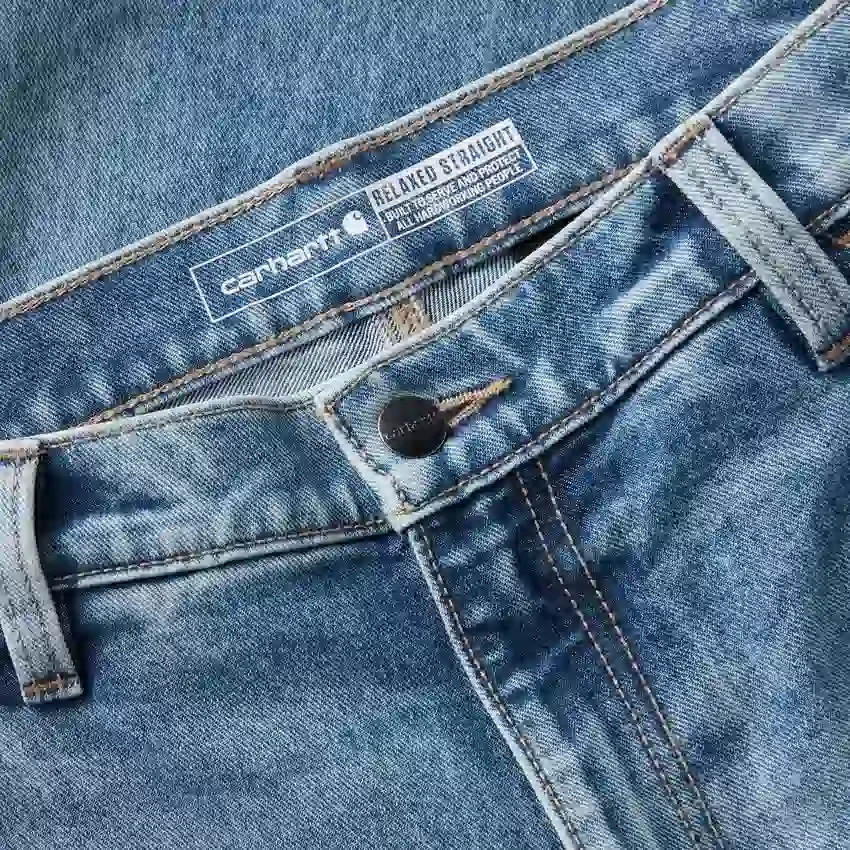 Vaqueros de trabajo rectos, holgados y resistentes «Rugged Flex» para hombre