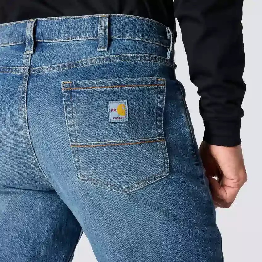 Vaqueros para hombre Fr de corte holgado y pierna recta con tecnología Rugged Flex™: vaqueros ignífugos